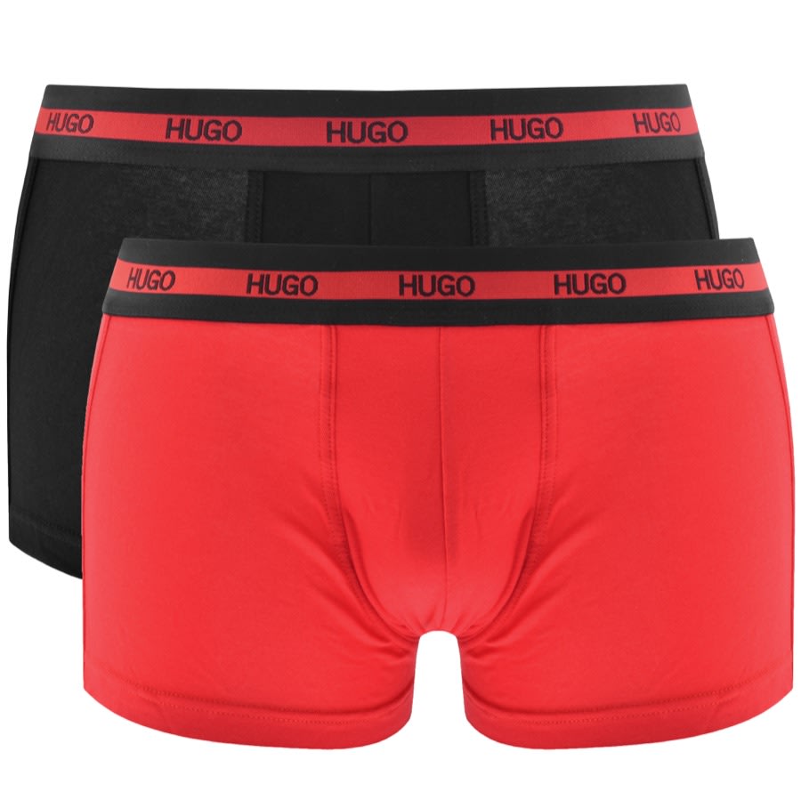 Alternative Image for ProductHUGO Double Pack Boxer Trunks Red1